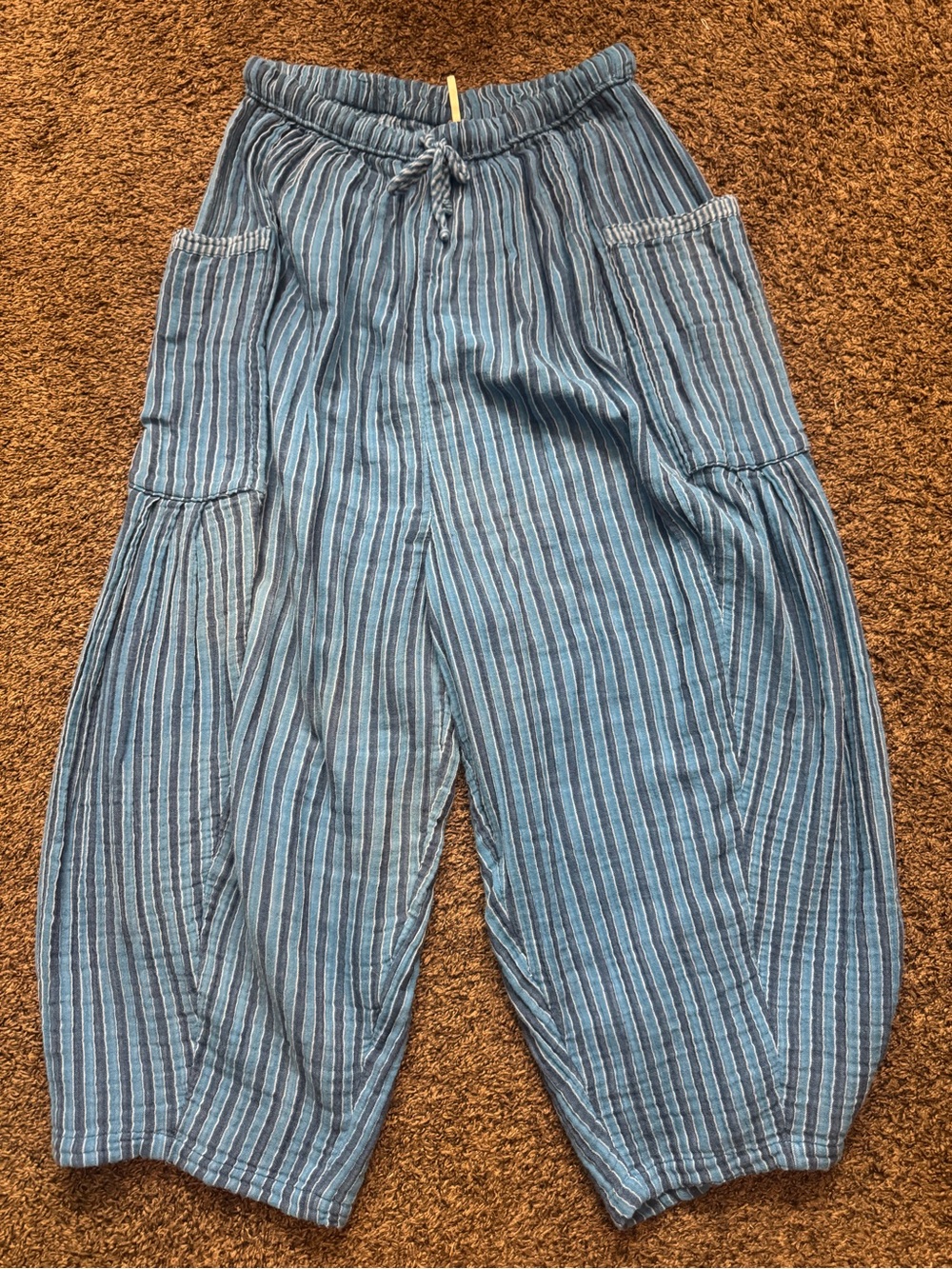 Free People Blue Striped Quinn pants sold out color!